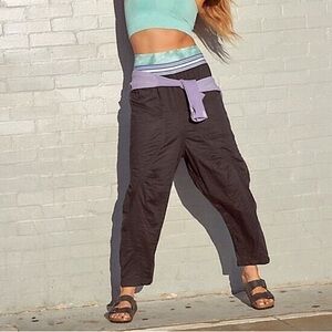 NWT! Free People Movement Domino Solid Harem Pants Black Medium